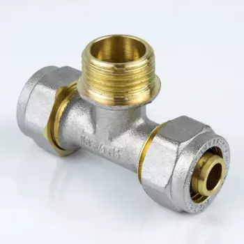 Тройник комбинированный Aquasfera 20x3/4"x20 мм НР латунь 027-8774