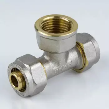 Тройник комбинированный Aquasfera 20x3/4"x20 мм ВР латунь 027-8769