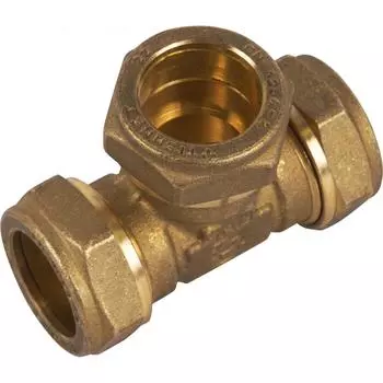 Тройник обжимной Tiemme 22 мм медь 1000013