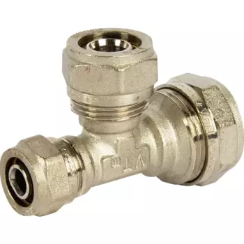 Тройник переходной Valtec 26x20x16 мм латунь VTM.331