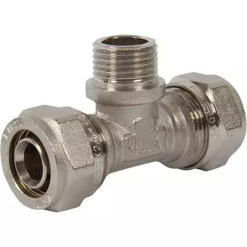 Тройник комбинированный Valtec 20x1/2"x20 мм НР латунь VTM.333