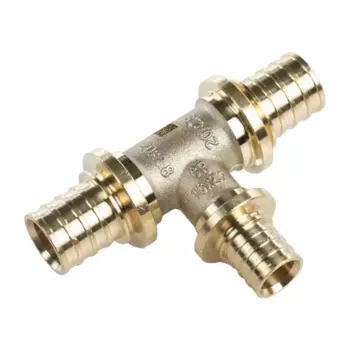 Тройник переходной Рехау 20x16x20 мм латунь