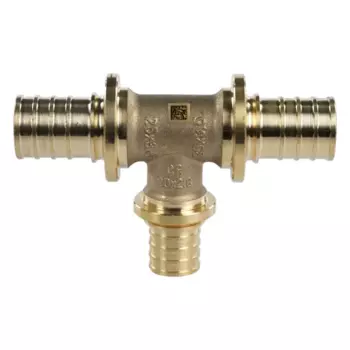 Тройник переходной Рехау 25x20x25 мм латунь