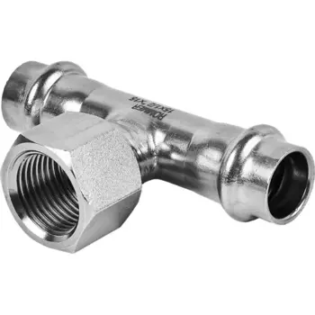 Тройник переходной Rommer 1/2"x15 мм ВПр-ВР нержавеющая сталь