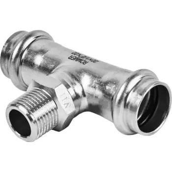 Тройник переходной Rommer 1/2"x22 мм ВПр-НР нержавеющая сталь