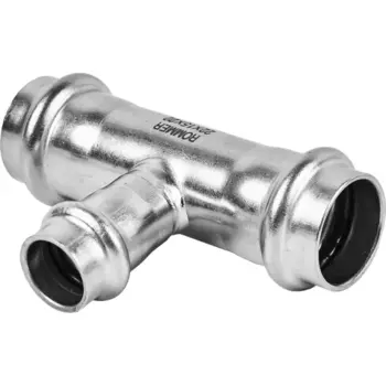 Тройник переходной Rommer 22x15x22 мм ВПр нержавеющая сталь