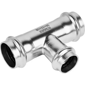 Тройник переходной Rommer 28x22x28 мм ВПр нержавеющая сталь