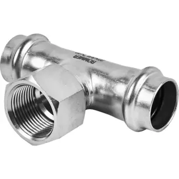 Тройник переходной Rommer 3/4"x22 мм ВПр-ВР нержавеющая сталь