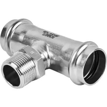 Тройник переходной Rommer 3/4"x28 мм ВПр-НР нержавеющая сталь