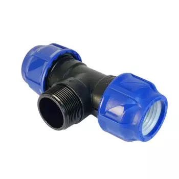 Тройник ПНД Valfex 1 1/2"x40x40 мм наружная резьба