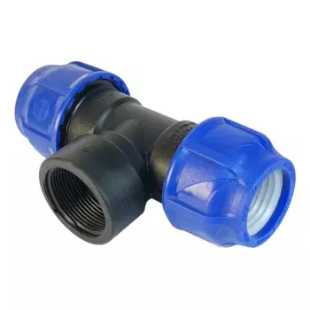 Тройник ПНД Valfex 1 1/2"x40x40 мм внутренняя резьба
