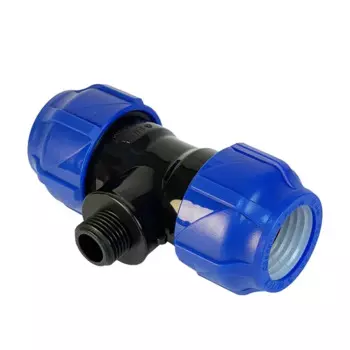 Тройник ПНД Valfex 1/2"x20x20 мм наружная резьба
