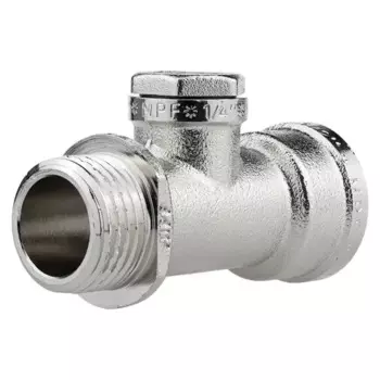 Тройник под манометр MPF 1/2"х1/4"х1/2" ВР-НР латунь