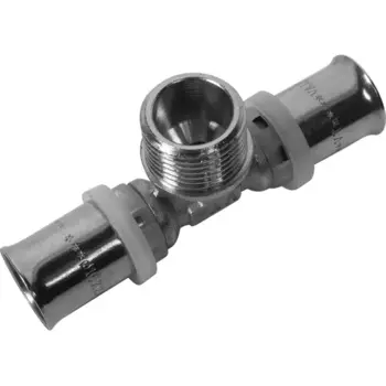 Тройник комбинированный Valtec 16x1/2"x16 мм НР латунь VTM.233.N.160416