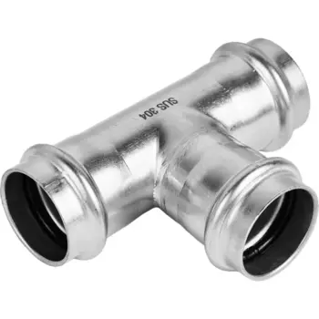 Тройник равнопроходной Rommer 28 мм ВПр нержавеющая сталь