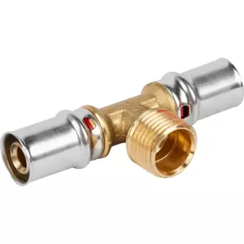 Тройник комбинированный Stout 16x1/2"x16 мм НР ВПр латунь