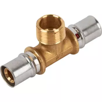 Тройник комбинированный Stout 20x3/4"x20 мм НР ВПр латунь