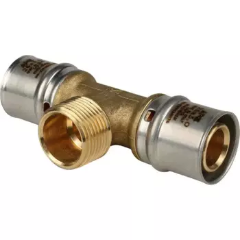 Тройник комбинированный Stout 26x3/4"x26 мм НР ВПр латунь