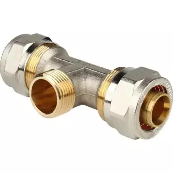 Тройник комбинированный Stout 26x3/4"x26 мм НР латунь