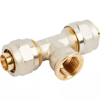 Тройник комбинированный Stout 20x1/2"x20 мм ВР латунь