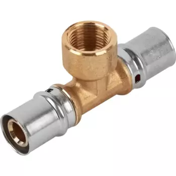 Тройник комбинированный Stout 20x1/2"x20 мм ВР ВПр латунь