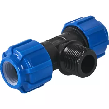 Тройник комбинированный ТПК-Аква 20x3/4"x20 мм НР полипропилен