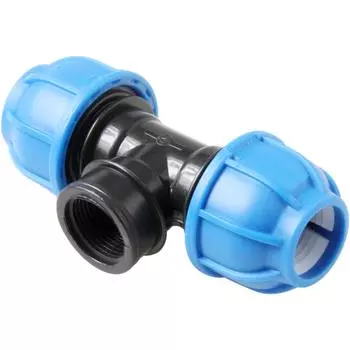 Тройник внутренняя резьба 1/2"х20х20 мм полиэтилен