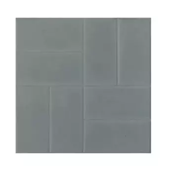 Тротуарная плитка 8 кирпичей 400x400x50 мм серый