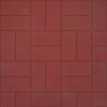 Тротуарная плитка Кирпичик 200x100x60 мм красный