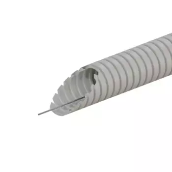 Труба гофрированная Lexman ПВХ D25 мм 50 м легкая цвет серый