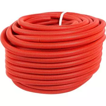 Труба гофрированная Ø25 мм 50 м цвет красный