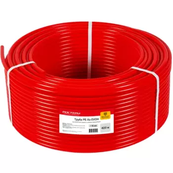 Труба из сшитого полиэтилена для системы теплого пола Ростерм PE-Xa EVOH 16x2.0 мм PN16 бухта 400 м красный
