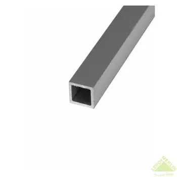 Труба квадратная 12х1.2х2000 мм, алюминий, цвет серебро