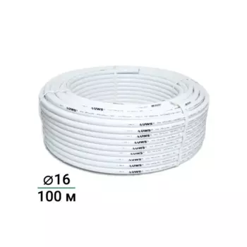 Труба полипропиленовая UWS армированная алюминием 16x2.0 мм SDR25 PN10 1 м на отрез бухта 100 м
