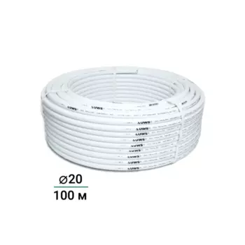 Труба полипропиленовая UWS армированная алюминием 20x2.0 мм SDR25 PN10 1 м на отрез бухта 100 м