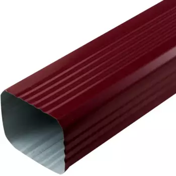 Труба водосточная 76x102x2000 мм цвет красный