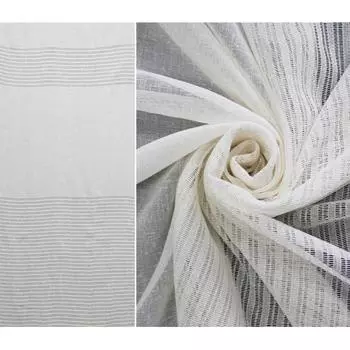 Тюль 1 м/п Фэнтези Полоса 1716 вуаль 300 см цвет шампань