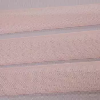 Тюль 1 м/п Французская сетка с утяжелителем 280 см цвет пудра