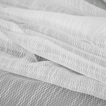 Тюль 1 м/п Однотонный 36009 сетка фэнтези 295 см цвет белый