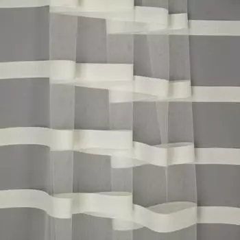 Тюль 1 м/п Полоска 300 см цвет экрю