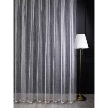 Тюль 1 м/п Пупырышки сетка 280 см цвет розовый