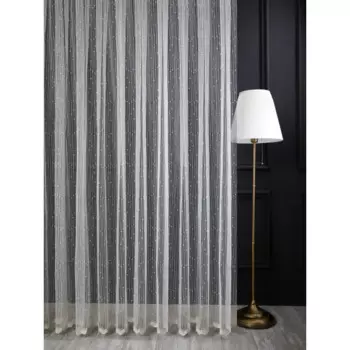 Тюль 1 м/п Пупырышки сетка 280 см цвет бежевый