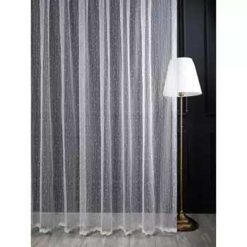 Тюль 1 м/п Пупырышки сетка 280 см цвет кремовый