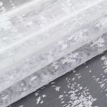 Тюль 1 м/п Снежок жаккард 250 см цвет белый