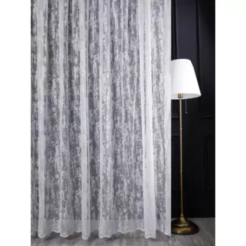 Тюль 1 м/п Жаккард сетка 290 см цвет белый