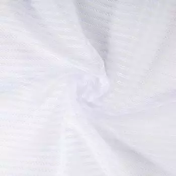 Тюль 1 п/м «Полосы» сетка 285 см цвет белый