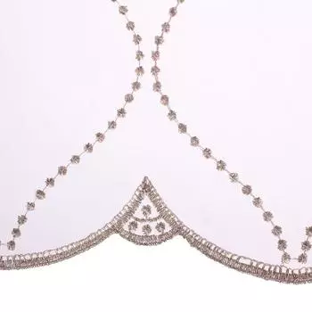 Тюль 1 п/м «Виладжи» вышивка 295 см цвет бежевый