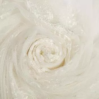 Тюль 1 п/м, вышивка на сетке, 280 см, цвет экрю