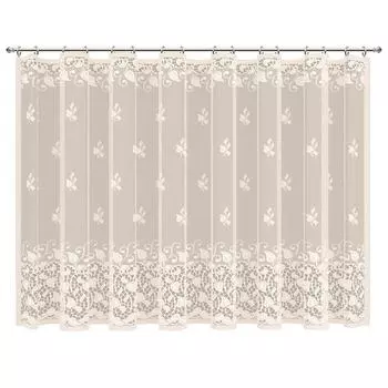 Тюль для кухни "Ростки" 200x165 см цвет экрю