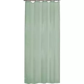 Тюль на ленте, 140x260 см, однотон, цвет зелёный